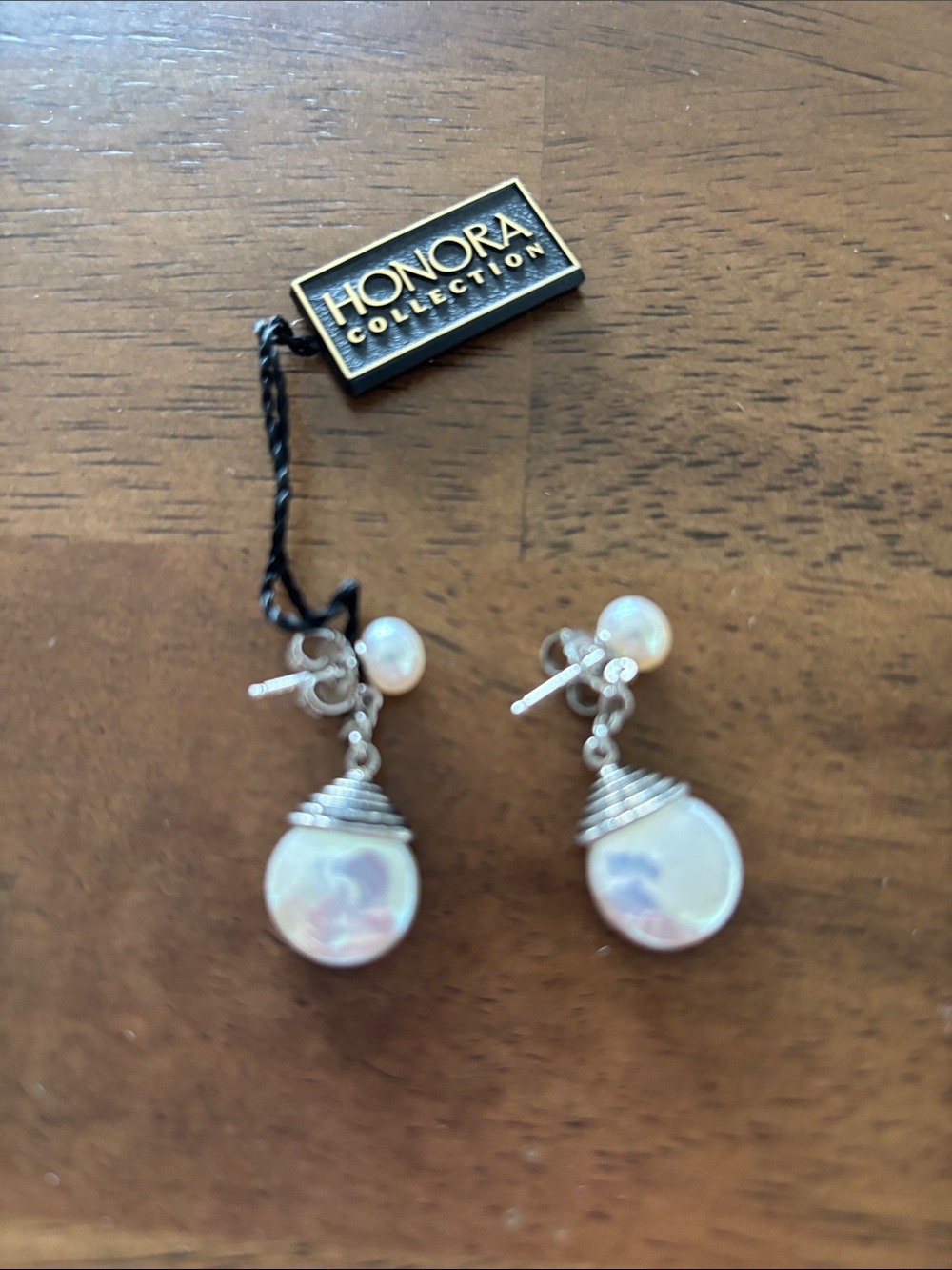 Honora Silver-Tone Iridescent Pearl Drop Earrings